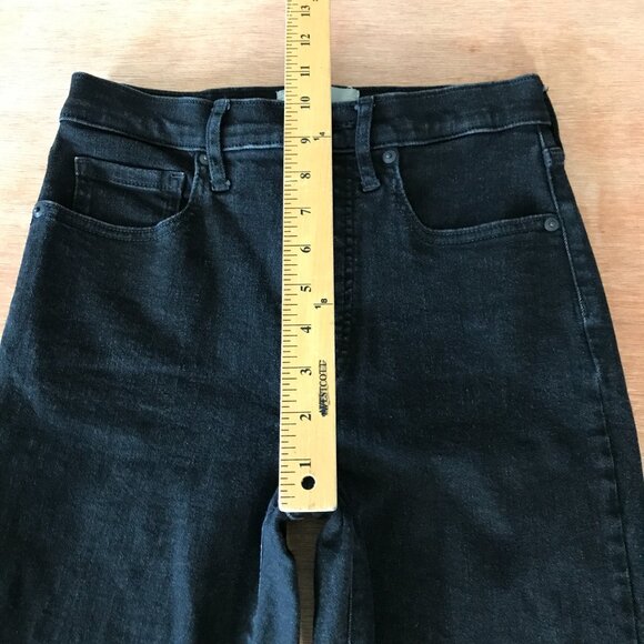 Everlane Skinny Jeans Women 28 Black Mid Rise Raw Hem Stretch Preppy 18005 - Picture 8 of 14